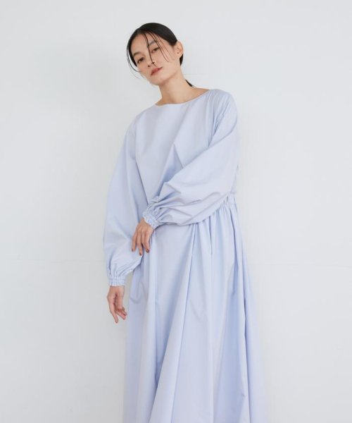 INED(イネド)/アシメトリーデザインワンピース《la veille by SUPERIOR CLOSET》/サックス3