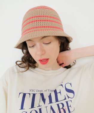 FRUIT OF THE LOOM/FRUIT OF THE LOOM LINE KNIT BUCKET HAT / バケットハット 旅行 お出かけ 夏 /505194334