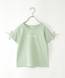 ikka kids(イッカ　キッズ)/袖ギンガムレースアップTシャツ（120〜160cm）/ミント