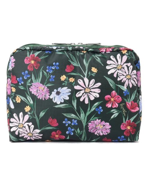 LeSportsac(LeSportsac)/EXTRA LARGE RECTANGULAR COSMETICウォーターカラーガーデン/グリーン