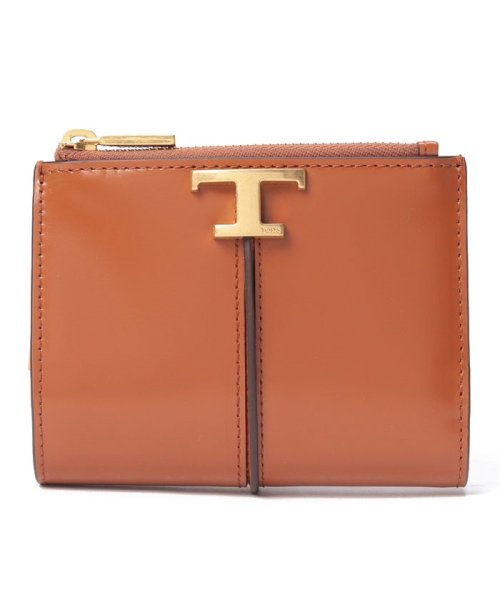 TODS(トッズ)/【TODS】トッズ T タイムレス レザー コンパクトウォレット XAWTSKB0400KET/ブラウン