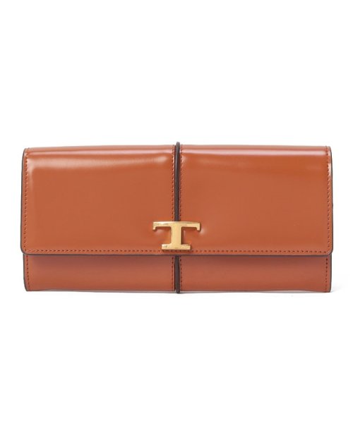 TODS(トッズ)/【TODS】トッズ T タイムレス レザー ロングウォレット 長財布 XAWTSKB0400KET/ブラウン