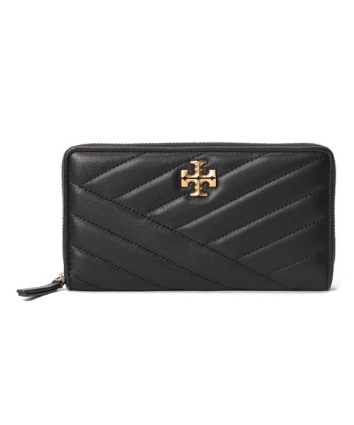 TORY BURCH(トリーバーチ)/【TORY BURCH】トリーバーチ キラ シェブロン ジップ コンチネンタル ウォレット ラウンドファスナー 90348/BLACK