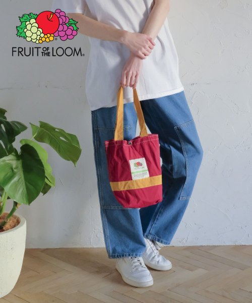 FRUIT OF THE LOOM(フルーツオブザルーム)/FRUIT OF THE LOOM NYLON TOTEBAG M/ﾚｯﾄﾞ