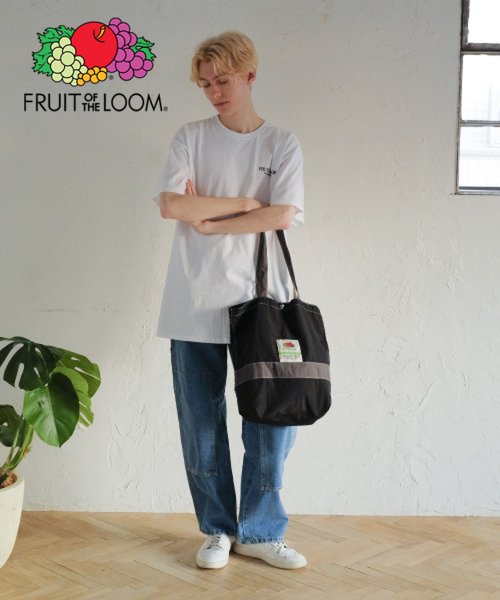 FRUIT OF THE LOOM(フルーツオブザルーム)/FRUIT OF THE LOOM NYLON TOTEBAG L/ブラック