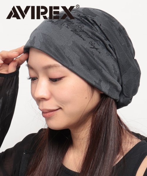 AVIREX(AVIREX)/AVIREX CAMO MESH BEANIE/チャコール