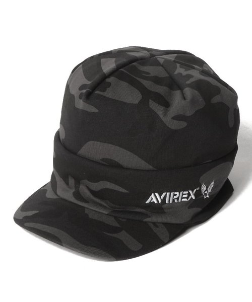 AVIREX(AVIREX)/AVIREX スウェットオスロキャップ/ブラック杢