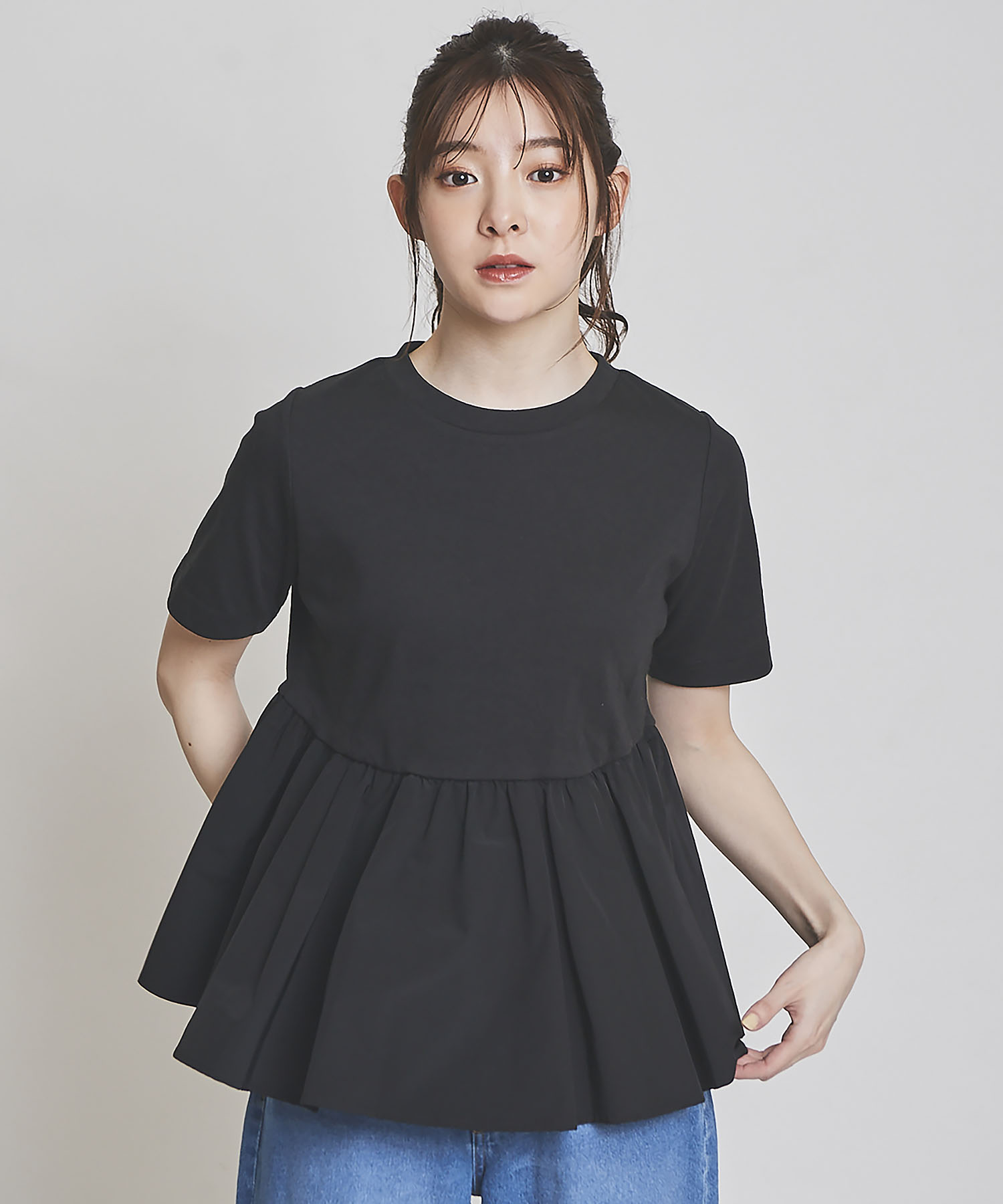 ご専用 大人気ペプラムTシャツ 36 ☆タイムセール☆ペプラムTシャツ/7days Style（V106936）|apres les