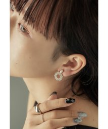 niana/niana ニアナ ストーンビジューパールイヤリング 両耳 アクセサリー 石 シンプル 小さめ ブルー グリーン ゴールド レディース ジュエリー 普段使い フ/505917206