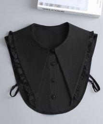 felt maglietta(フェルトマリエッタ)/襟が大きくとがったフリル付け襟/ブラック