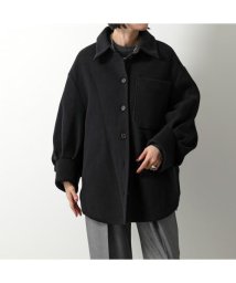 T_Coat(ティーコート)/T－COAT シャツジャケット T40 VELOUR ウール ステンカラー/ブラック