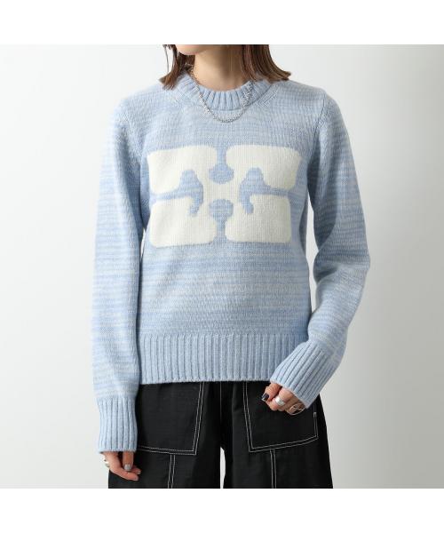 GANNI ニット Graphic O-neck Pullover Butterfly セーター GANNI ニット Graphic O-neck Pullover Butterfly セーター