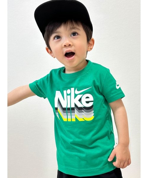 NIKE(ナイキ)/トドラー(90－100cm) Tシャツ NIKE(ナイキ) NKB RETRO FADER SS TEE/GREEN