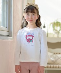 anyFAM（KIDS）(エニファム（キッズ）)/【チェリーベリーシリーズ】フルーツジャム 長袖 Tシャツ/オフホワイト×イチゴジャム