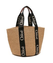 Chloe/クロエ トートバッグ ウッディ ロゴ ブラック ベージュ レディース CHLOE CHC23AS380L18 915/505919860