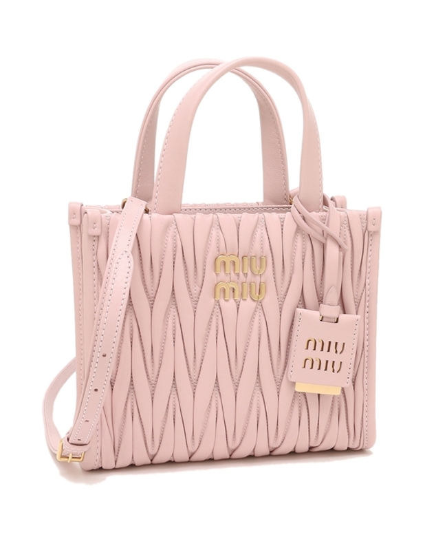 ミュウミュウ ハンドバッグ ショルダーバッグ マテラッセ ミニバッグ ピンク レディース MIU MIU 5BA277 N88 OOO F0E18