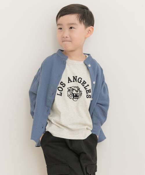 URBAN RESEARCH DOORS（Kids）(アーバンリサーチドアーズ（キッズ）)/Wガーゼルーズシャツ(KIDS)/BLUE