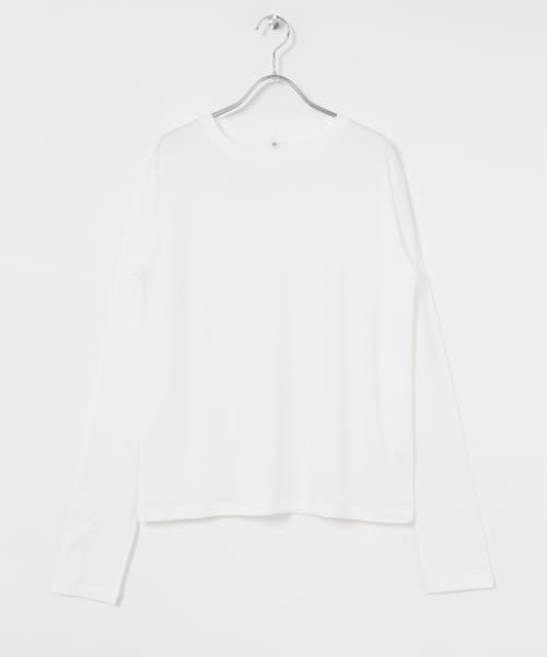 URBAN RESEARCH(アーバンリサーチ)/HAKUJI　Tencel cotton Long－sleeve Pullover/WHITE