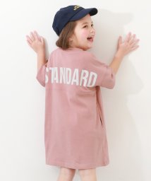 devirock/STANDARD バックロゴプリント 半袖ワンピース 子供服 キッズ 女の子 半袖ワンピース ノースリーブワンピース ワンピース /503803285