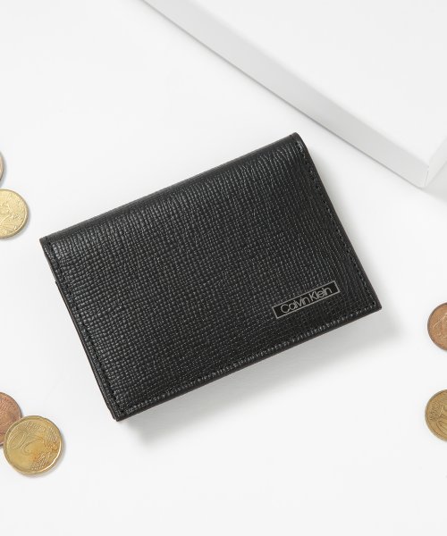【Calvin Klein / カルバンクライン】CARD CASE ワンポイント レザー カードケース 父の日 ギフト プレゼント 贈り物 名刺入れ 人気・おすすめ｜使いやすい・旅行におすすめ 品質保証 全国発送 正規品・日本国内発送・安心保証付き