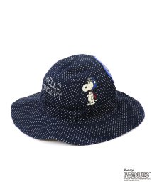 DENIM DUNGAREE(デニムダンガリー)/バックサテン SNOOPY HAT/ネイビー