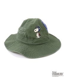 DENIM DUNGAREE(デニムダンガリー)/バックサテン SNOOPY HAT/カーキ