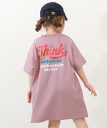 devirock/デビラボ BIGシルエット バックプリント半袖ワンピース 子供服 キッズ 女の子 半袖ワンピース ノースリーブワンピース ワンピース /505917589