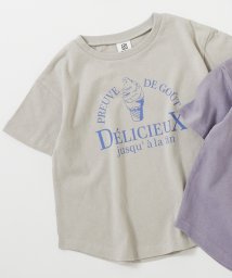 devirock(デビロック)/デビラボ ガールズ プリント半袖Tシャツ 子供服 キッズ ベビー 女の子 トップス 半袖Tシャツ Tシャツ /ライトグレー系1