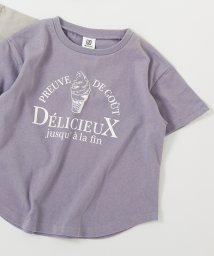 devirock(デビロック)/デビラボ ガールズ プリント半袖Tシャツ 子供服 キッズ ベビー 女の子 トップス 半袖Tシャツ Tシャツ /パープル系1
