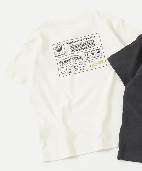 devirock(デビロック)/デビラボ BOXシルエット プリント半袖Tシャツ 子供服 キッズ ベビー 男の子 女の子 トップス 半袖Tシャツ Tシャツ /オフホワイト系2