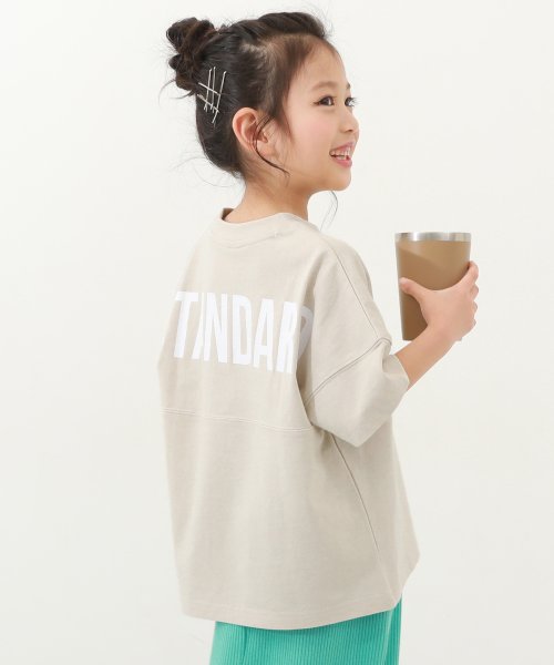 devirock(デビロック)/STANDARD バックロゴプリント 半袖Tシャツ 子供服 キッズ ベビー 男の子 女の子 トップス 半袖Tシャツ Tシャツ /ベージュ