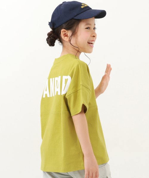 devirock(デビロック)/STANDARD バックロゴプリント 半袖Tシャツ 子供服 キッズ ベビー 男の子 女の子 トップス 半袖Tシャツ Tシャツ /ライム