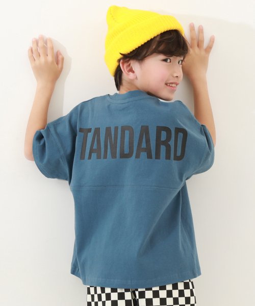 devirock(デビロック)/STANDARD バックロゴプリント 半袖Tシャツ 子供服 キッズ ベビー 男の子 女の子 トップス 半袖Tシャツ Tシャツ /グレー