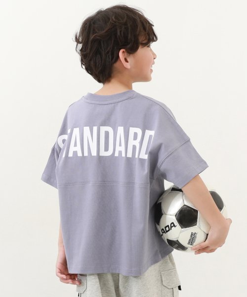 devirock(デビロック)/STANDARD バックロゴプリント 半袖Tシャツ 子供服 キッズ ベビー 男の子 女の子 トップス 半袖Tシャツ Tシャツ /パープル系1