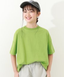 devirock(デビロック)/無地 ビッグシルエット 半袖Tシャツ 子供服 キッズ ベビー 男の子 女の子 トップス 半袖Tシャツ Tシャツ /ライトグリーン