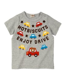 MIKI HOUSE HOT BISCUITS(ミキハウスホットビスケッツ)/クルマがいっぱい半袖Tシャツ/グレー