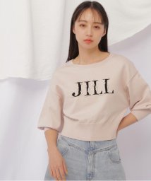 JILL by JILL STUART(ジル バイ ジル スチュアート)/ロゴジャガードビジューニット/ピンク