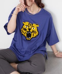 NICE CLAUP OUTLET(ナイスクラップ　アウトレット)/【WEB限定】トラサガラTシャツ/ブルー