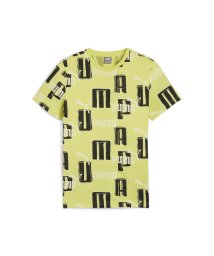 PUMA(プーマ)/キッズ ボーイズ ESSプラス ロゴ LAB AOP 半袖 Tシャツ 120－160cm/LIMESHEEN