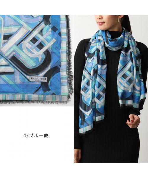 エミリオプッチ スカーフ ストール ショール イタリア製 ブルー