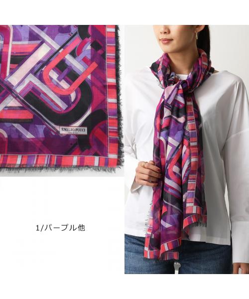 COACH コーチ カシミヤ混 マフラー チェック柄 ブルー グレー