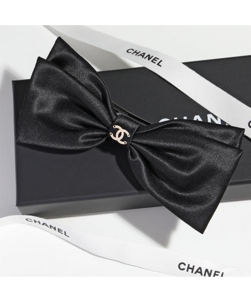 CHANEL ボウ バレッタ AA9619 B14785 シルクサテン リボン