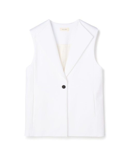 ハイカウントコットンストレッチ ワイドラペルジレ 