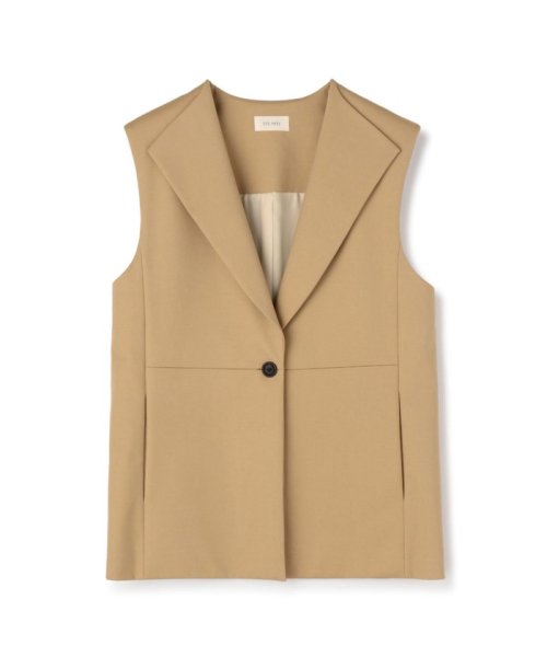 ハイカウントコットンストレッチ ワイドラペルジレ 