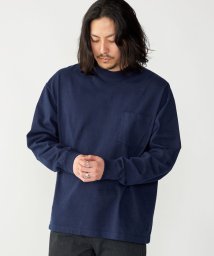 SHIPS MEN(シップス　メン)/SHIPS: COTTON USA ポケット 長袖 Tシャツ ロンT/ネイビー