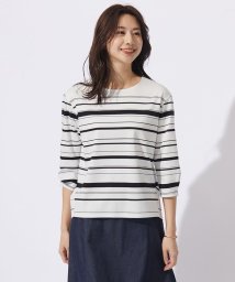 J.PRESS LADIES（LARGE SIZE）/【洗える】ポンチボーダー カットソー/505922793