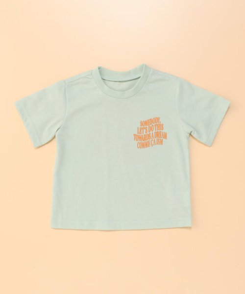 COMME CA ISM KIDS(コムサイズム（キッズ）)/ロゴプリント 半袖Tシャツ(ベビーサイズ)/ミント