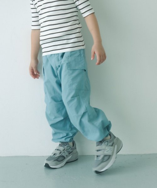 green label relaxing （Kids）(グリーンレーベルリラクシング（キッズ）)/TJ タッサーカーゴパンツ 100cm－130cm/TURQUOISE