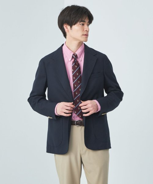 TW トロピカル 無地 ネイビー 3B ブレザー ジャケット -防シワ- テーラードジャケット H1628913151 (12513円)