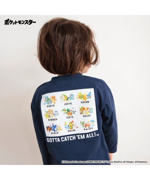 BRANSHES(ブランシェス)/【Pokemon/ポケットモンスター（ポケモン）】　ロンT　長袖Tシャツ/ネイビーブルー